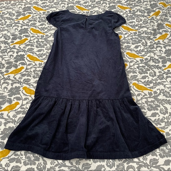 Anthropologie Maeve Navy Tessa Corduroy Flounce Dress EUC Size 2 - Picture 5 of 6